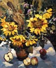 Sunflowers with apples